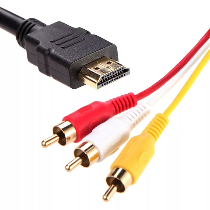 Cablu Adaptor de Conectare Video, HDMI - 3xRCA, Lungime 1.5m