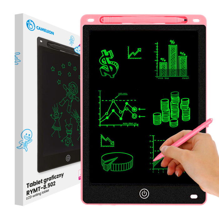 A grafikus tabletta gyermekek számára, törlőgombbal és tollral, 10 hüvelyk, rózsaszín átlós