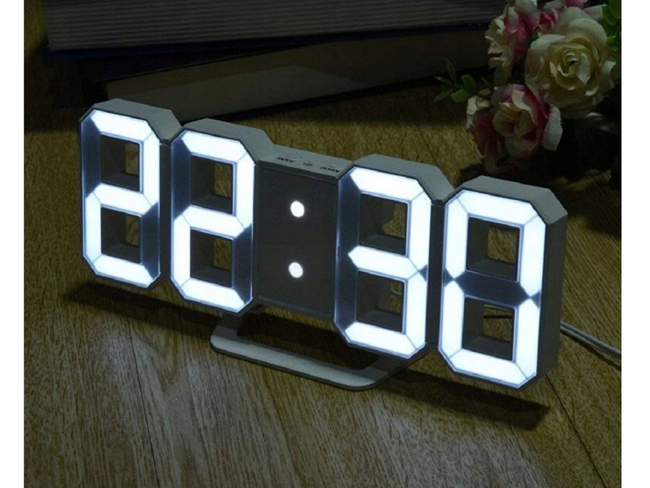 Ηλεκτρονικό ρολόι πίνακα, με LED, Εμφανίστε την ώρα, τον συναγερμό και το θερμόμετρο, μαύρο