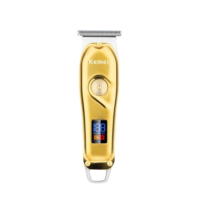 Kemei Professional Trimmer, μπαταρία 600mAh, γρήγορη φόρτιση USB, χρυσός