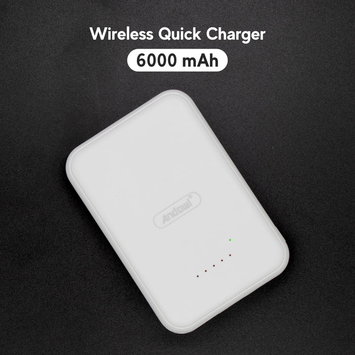 Baterie externa wireless magnetica, fast charge, 6000mAh, compatibil MagSafe