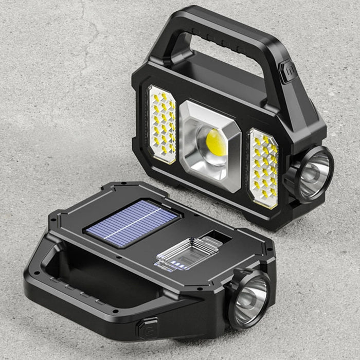 LED Solar Lantern με πλευρική COB 5W 6 τρόπους φωτισμού, λαβή