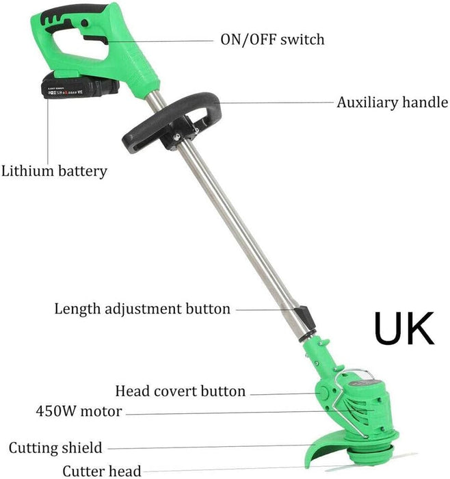 Motocoasa Electrica cu 2 Acumulatori 24V, 1300mAh