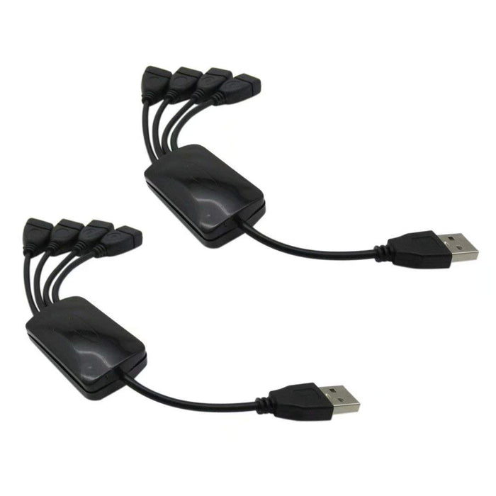 USB 2.0 HUB 4 port, USB -spliter, prémium minőség, fekete