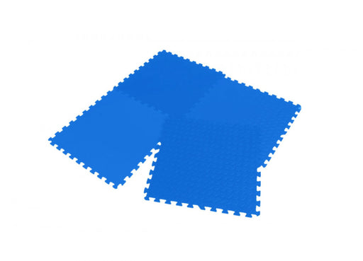 Covor puzzle 4 piese 60x60 cm, 12 mm, albastru