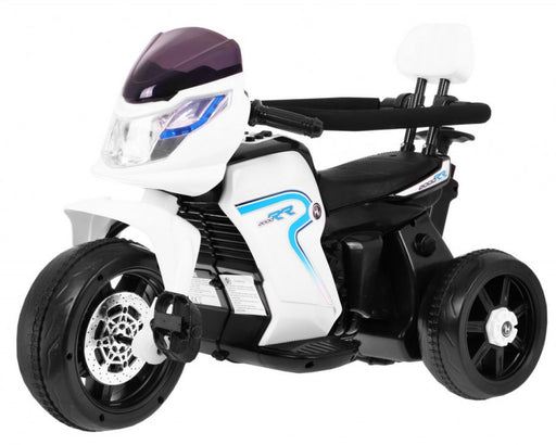 Motocicleta electrica cu pedale si maner parental, alb