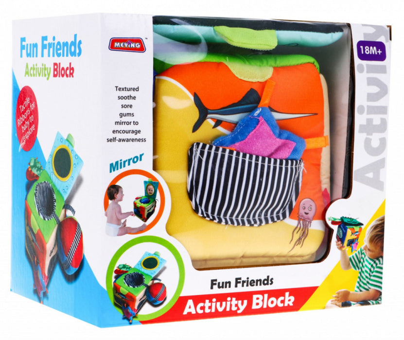 Jucarie interactiva bebe, cub senzorial Lumea Marii, din plus, Fun Friends