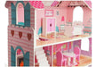 Casa de papusi din lemn Milena, roz