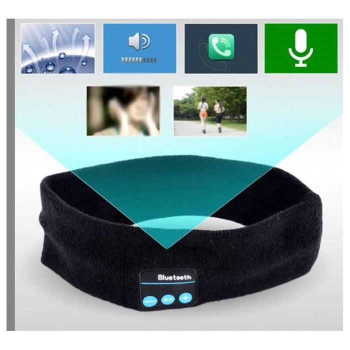 Bandana sport cu Bluetooth, cu hands-free, si butoane, microfon si casti incorporate