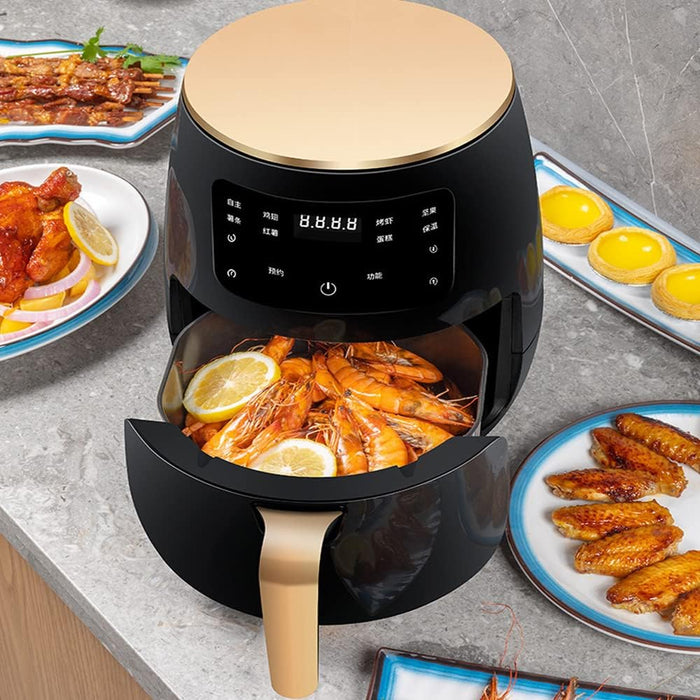 Friteuza cu Aer Cald Air Fryer 2400W, 6L, Afisaj Digital si Control Touch LCD