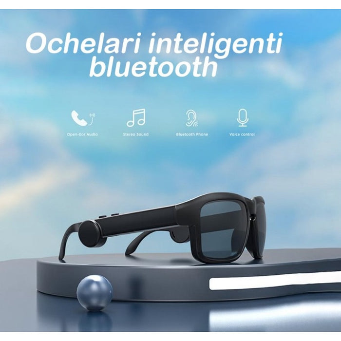 Έξυπνα γυαλιά ηλίου με Bluetooth, hands-free, μουσική, μαύρο