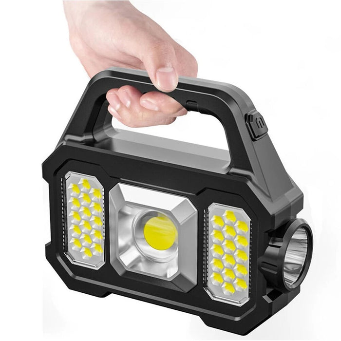 LED Solar Lantern με πλευρική COB 5W 6 τρόπους φωτισμού, λαβή