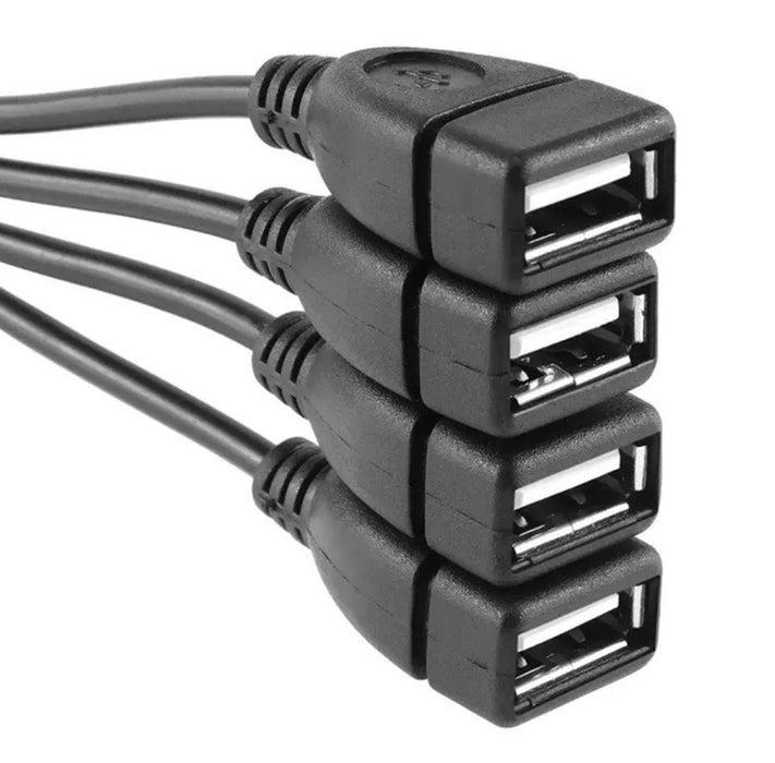 USB 2.0 HUB 4 port, USB -spliter, prémium minőség, fekete