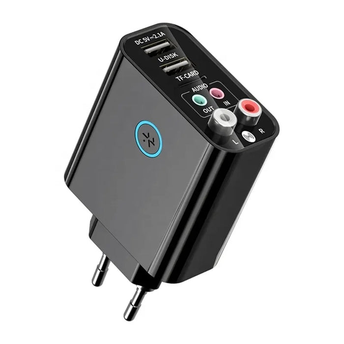 2. adapter 1 -ben Bluetooth audio, vevő és adó, BT 5.0, USB Play, RCA, lejátszás U Disk/Card