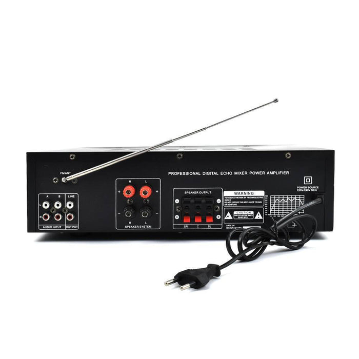 Amplificator sunet GF777, 300 W, cu bluetooth, telecomanda si functie Karaoke, negru