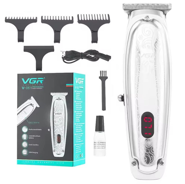 VGR VGR VGR V-061 Trimmer, USB, 3W, οθόνη LCD, Silver