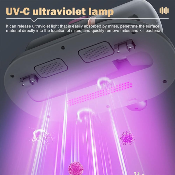 Vezeték nélküli és zsák nélküli porszívó, 100W, Antiacarians 2 1 UV technológiában, HEPA szűrő, lila