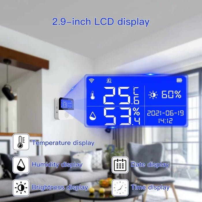 WiFi Smart Thermostat, θερμοκρασία και υγρασία, οθόνη LCD, εφαρμογή Tuya Smart/Smart Life Application