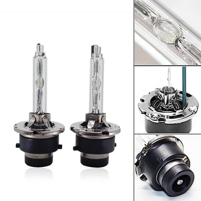 Xenon D2S 35W, 12V, 6000K, Metal Flange, 3200lm, бяло-червена светлина