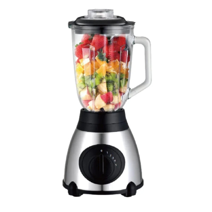 Blender 2 σε 1 με μύλο καφέ, 2200W, 5 ταχύτητες, 1,5L, ανοξείδωτο χάλυβα και κοιλιακό, γυάλινο μπολ, μαύρο ασθενή