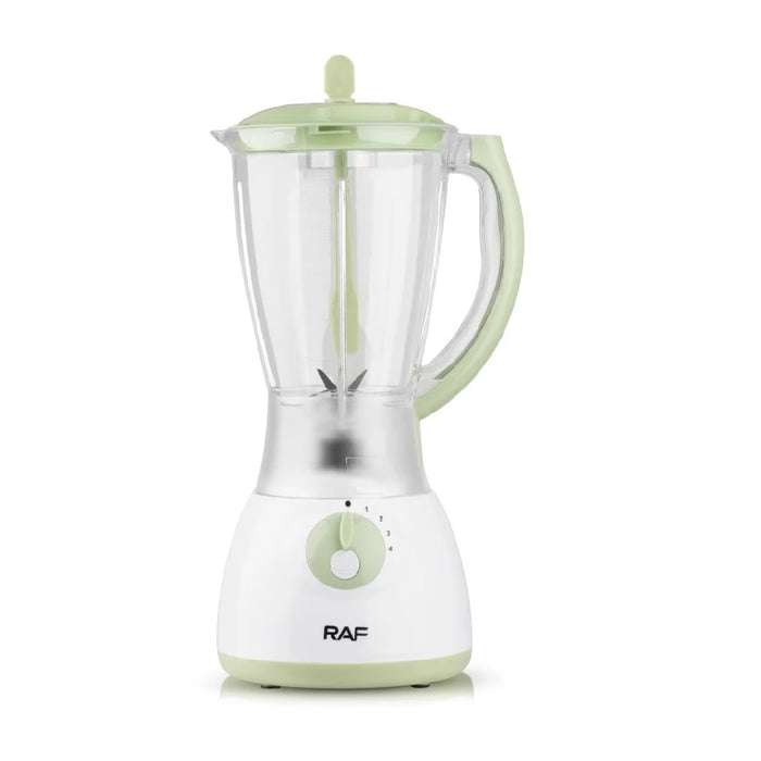 Electric Blender 2 σε 1, RAF, 1,5L χωρητικότητα, ισχύ 1000W, 4 ταχύτητες, λευκό-πράσινο