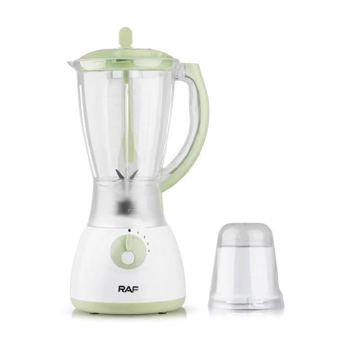 Electric Blender 2 σε 1, RAF, 1,5L χωρητικότητα, ισχύ 1000W, 4 ταχύτητες, λευκό-πράσινο