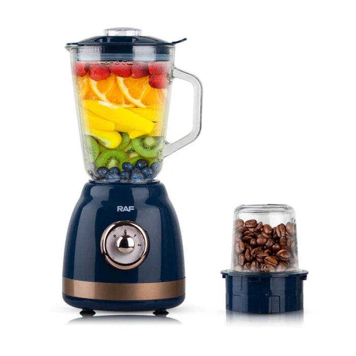 Blender electric RAF R-2827L cu cana din sticla, 1.5l, 1000W + Rasnita pentru cafea