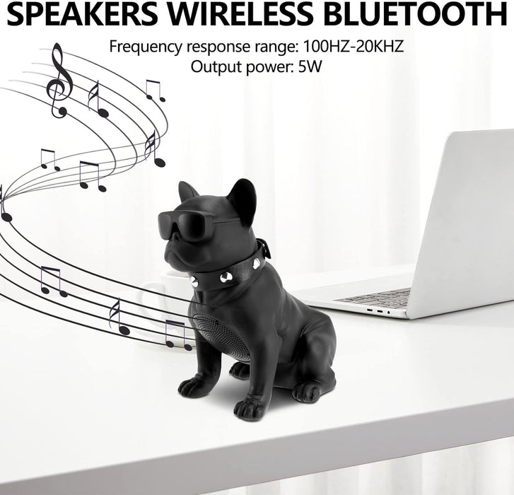 Boxa portabila wireless HD stereo, cu bluetooth, microfon, radio, tip Bulldog, varianta mica, negru