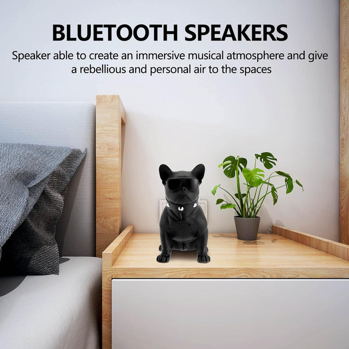 HD Stereo Wireless Portable Box, Bluetooth, Microphone, Radio, Bulldog Type, Small, Black Version