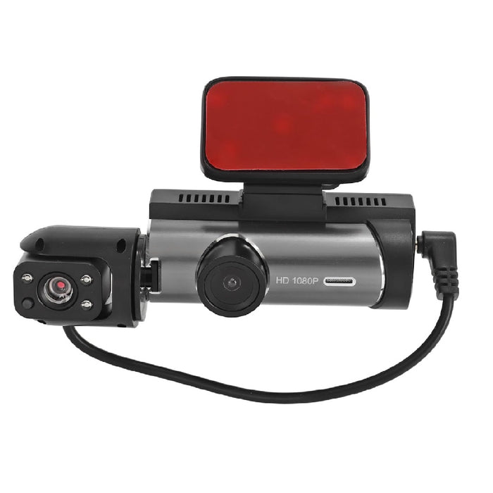 DVR Double Car Camera 3.16 ", Full HD 1080p, G-Sensor, IR, 170 °, сребро