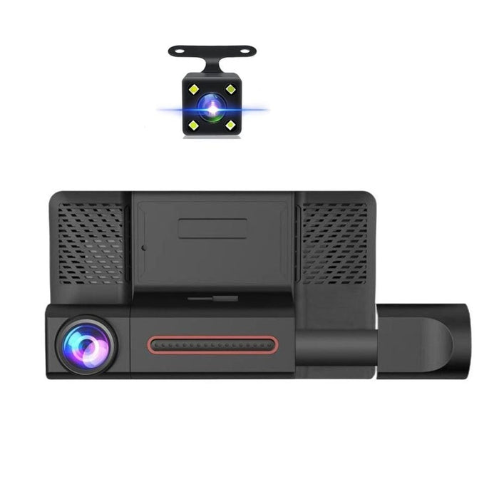 A Tripla Auto DVR kamera, 4 ", teljes HD 1080p, 170 ° szög, fekete