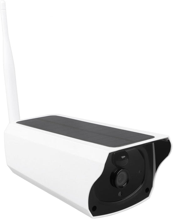 2.4g WiFi Wireless Surveillance Camera, με ηλιακό φορτίο, PIR, μπαταρία, IP67, για εξωτερικό, λευκό