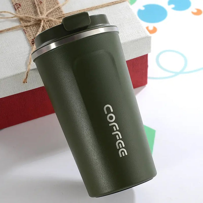 Causea Coffee, Φορητό, εσωτερικό από ανοξείδωτο χάλυβα, χωρητικότητα 510 ml, καφέ ή άλλα ποτά, πράσινο