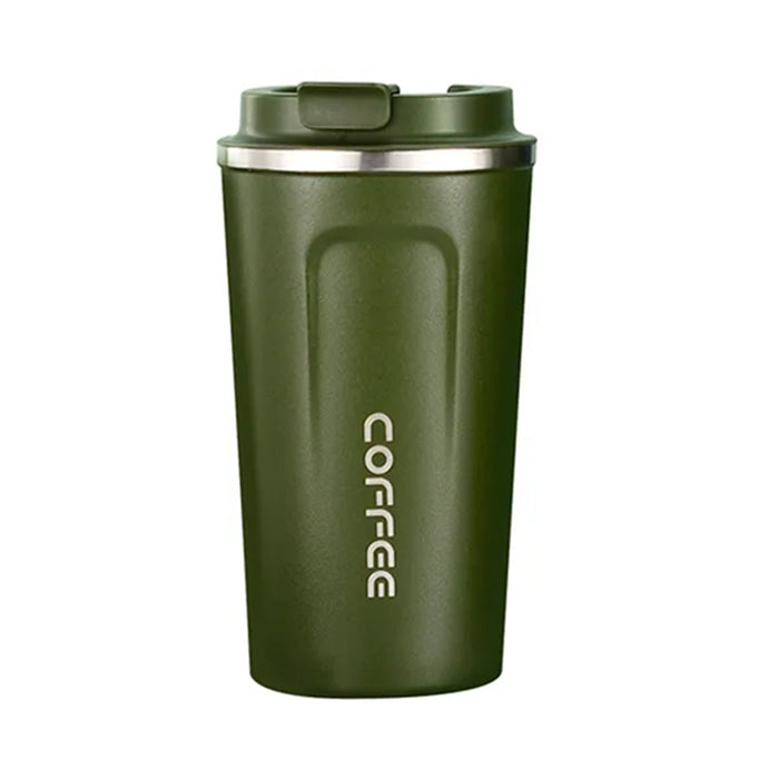 Causea Coffee, Φορητό, εσωτερικό από ανοξείδωτο χάλυβα, χωρητικότητα 510 ml, καφέ ή άλλα ποτά, πράσινο