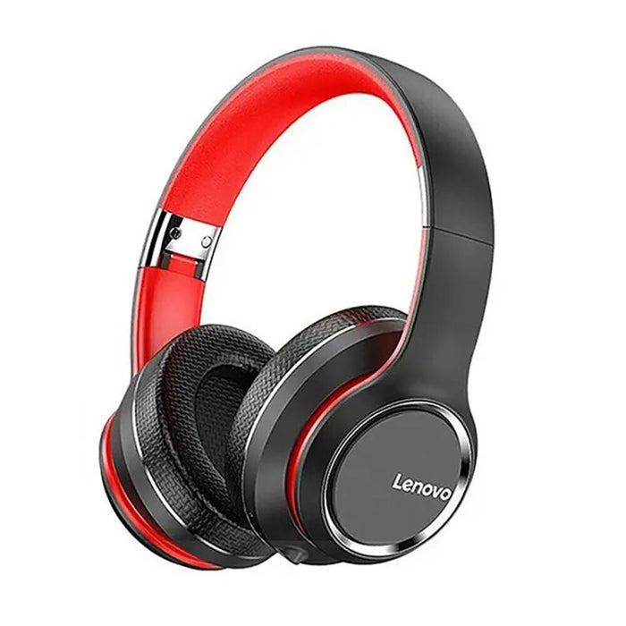 Casti On-Ear Gaming fara Fir, Lenovo, HD200, Bluetooth 5.0, Pliabile, Negru-Rosu