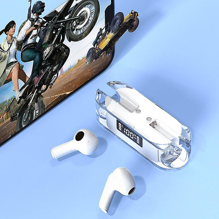 Bluetooth Sport TM50 ακουστικά, ασύρματα, διαφανή, με ψηφιακή οθόνη