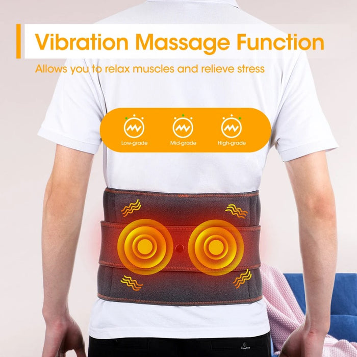 Öv VibromAssage és fűtési funkcióval, USB, relaxáció, fájdalomcsillapítás, szürke