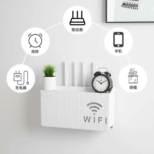 Υποστήριξη δρομολογητή Wi-Fi, συμπαγές πλαστικό, λευκή κατασκευή