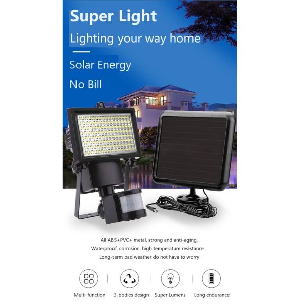 120 LED Solar Projector, 120W Power, Light/Move Sensor