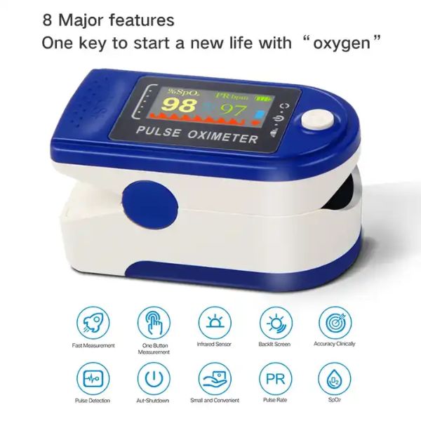 Pulseximeter για το δάχτυλο, καθορίζει την ποσότητα οξυγόνου στο αίμα και τον παλμό