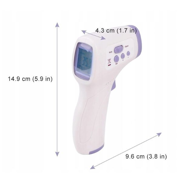 Θερμόμετρο ψηφιακού σώματος, υπέρυθρος τύπου, χωρίς επαφή, οθόνη LCD