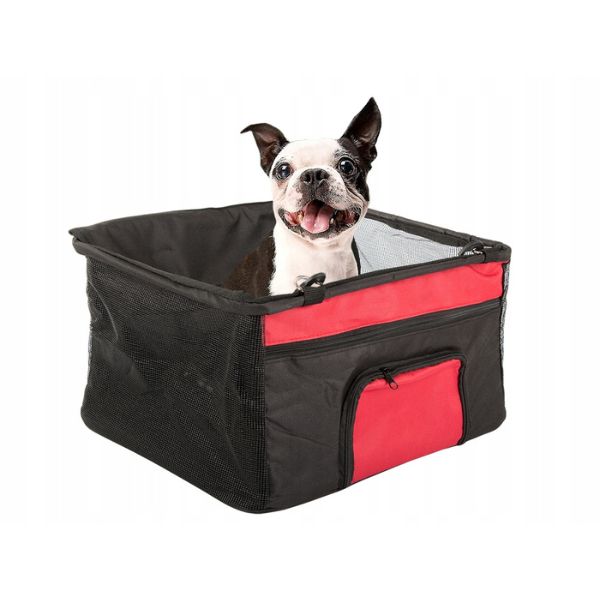 Pet szállító táska, összecsukható, fekete piros