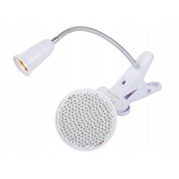 Lampa cu 200 LED-uri pentru cresterea plantelor, cu 2 tipuri de lumina si prindere cu clips