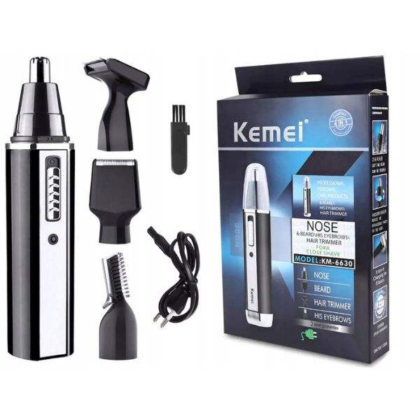 Trimmer electric 4 in 1 ideal pentru nas, urechi, sprancene sau barba