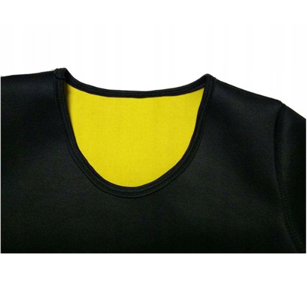 Блуза с дълъг ръкав за отслабване, за жени, черно-жълт неопрен
