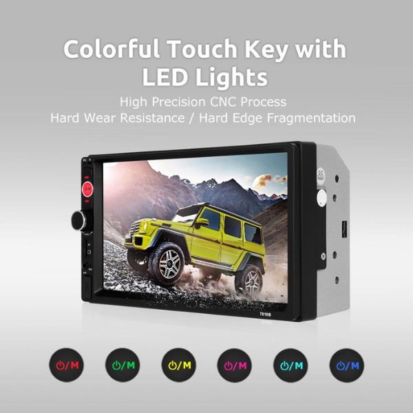 Sistem multimedia auto cu display LCD tactil de 7 inch