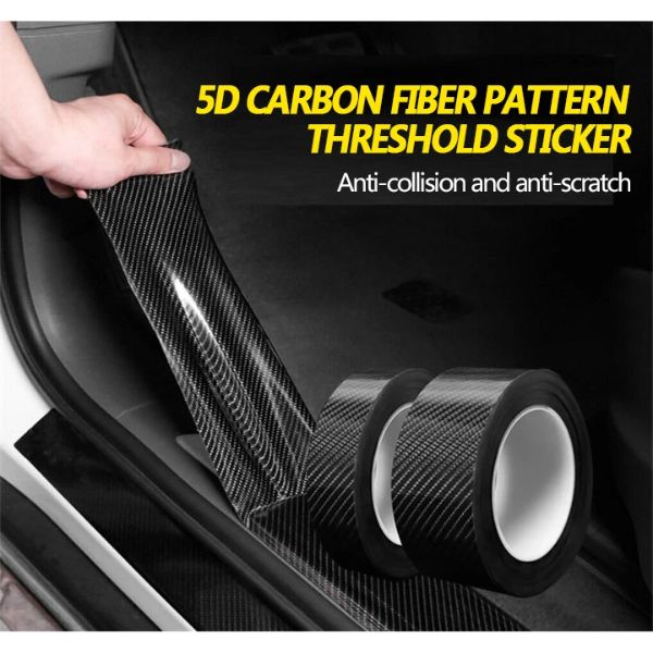 Въглеродна лепилна лента за защита и настройка, вътрешна или външна кола, 5x500см