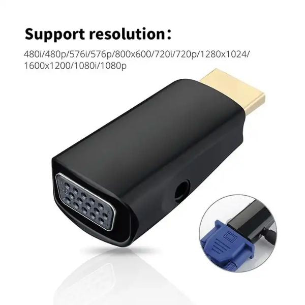 Adaptor HDMI la VGA, compatibil cu smartphone si tablete