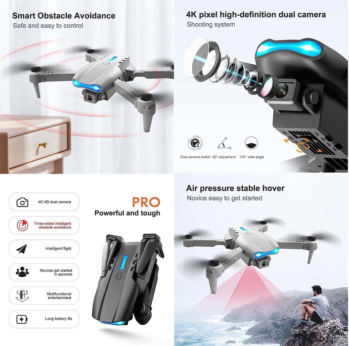 Falcon DM700 Drone, Foldable, HD κάμερα, με τηλεχειριστήριο 2,4g, μέγιστη απόσταση 300 μέτρων, μαύρο