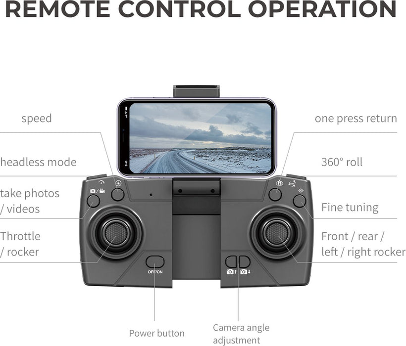 Sky90 drón 4K 90 ° DUAL kamerával, 45 perces repüléssel, távirányítóval